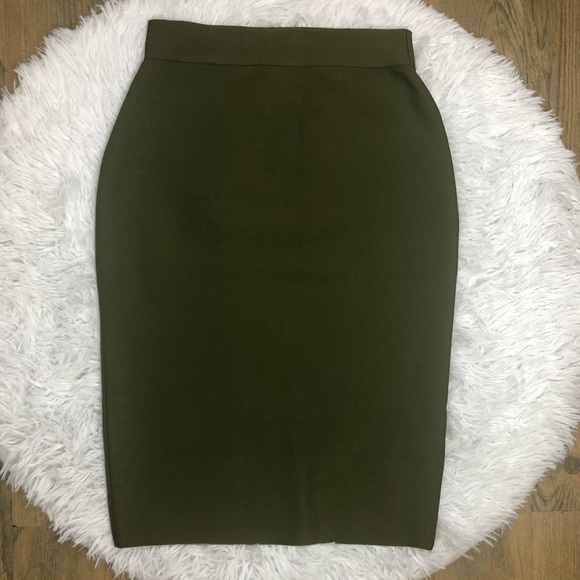 who in shop Dresses & Skirts - Army Green Body Con Pencil Skirt Size Medium